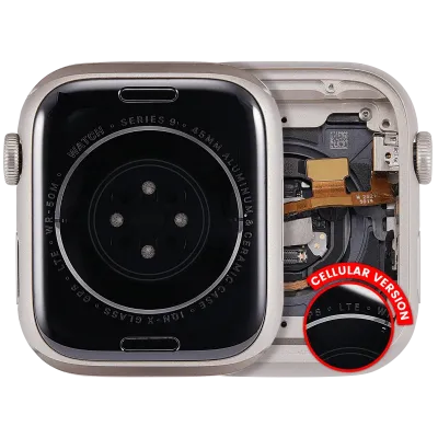 Housing Assembly Compatible For Watch Series 9 (45MM) (Used OEM Pull: Grade A) (Cellular Version) (Aluminum / Starlight)