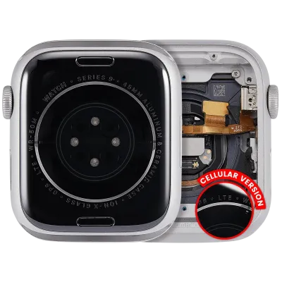 Housing Assembly Compatible For Watch Series 9 (45MM) (Used OEM Pull: Grade A) (Cellular Version) (Aluminum / Silver)