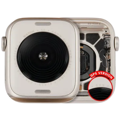 Housing Assembly Compatible For Watch Series SE 2nd (44MM) (Used OEM Pull: Grade A) (GPS Version) (Aluminum / Starlight)