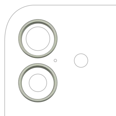 Back Camera Bezel Ring Only For iPhone 17 (Sage) (2 Piece Set)