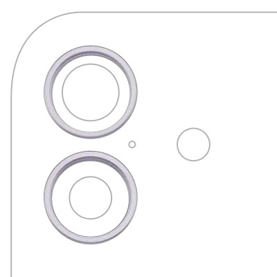 Back Camera Bezel Ring Only For iPhone 17 (Lavender) (2 Piece Set)