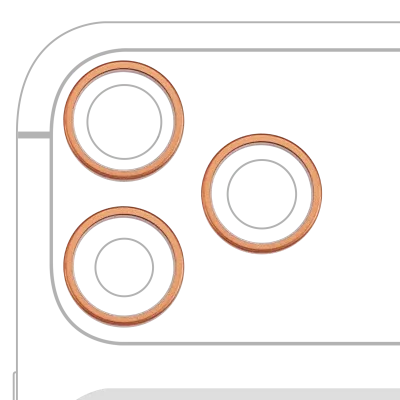 Back Camera Bezel Ring Only For iPhone 17 Pro / 17 Pro Max (Cosmic Orange) (3 Piece Set)