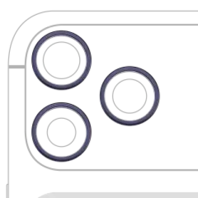 Рамка основної камери для iPhone 17 Pro / 17 Pro Max (Deep Blue) (3 шт)