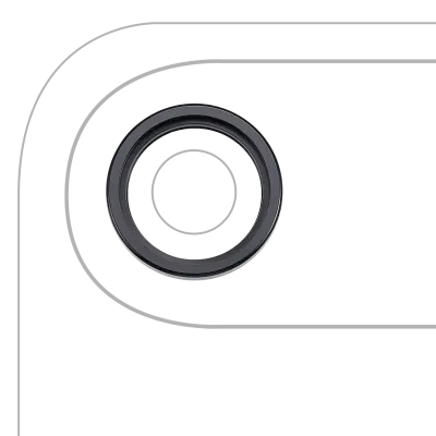 Скло камери з кріпленням і рамкою для iPhone Air (3 шт) (Premium) (Space Black)