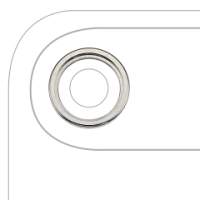 Скло камери з кріпленням і рамкою для iPhone Air (3 шт) (Premium) (світло-золотий)