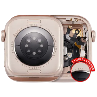 Housing Assembly Compatible For Watch Series 10 (42MM) (LTE Version) (Titanium / Gold)