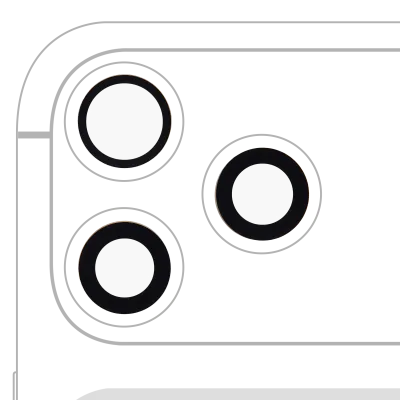 Back Camera Lens (Glass Only) With Adhesive For iphone 17 Pro / 17 Pro Max (3 piece set) (Real Sapphire) (Premium)