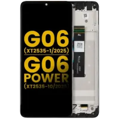 Дисплейний модуль (LCD) з рамкою для Motorola Moto G06 (XT2535-1 / 2025) / G06 Power (XT2535-10 / 2025) (Refurbished) (All Colors)