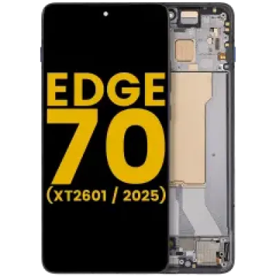 Дисплейний модуль (OLED) з рамкою для Motorola Edge 70 (XT2601 / 2025) (Refurbished) (Gadget Gray)