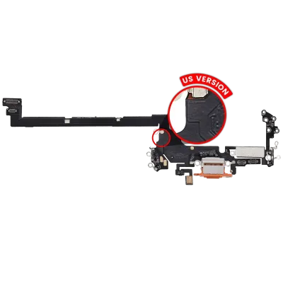 Charging Port Flex Cable For iPhone 17 Pro (Aftermarket Plus) (US Version) (Cosmic Orange)