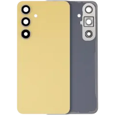 Задня кришка зі склом камери для Samsung Galaxy S24 FE (No Logo) (Aftermarket Plus) (жовтий)