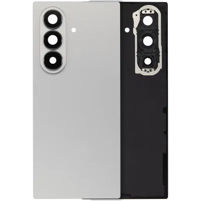 Back Cover Glass With Camera Lens For Samsung Galaxy Z Fold 7 5G (No Logo) (Aftermarket Plus) (Silver Shadow)