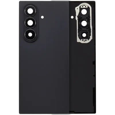 Back Cover Glass With Camera Lens For Samsung Galaxy Z Fold 7 5G (No Logo) (Aftermarket Plus) (Jet Black)