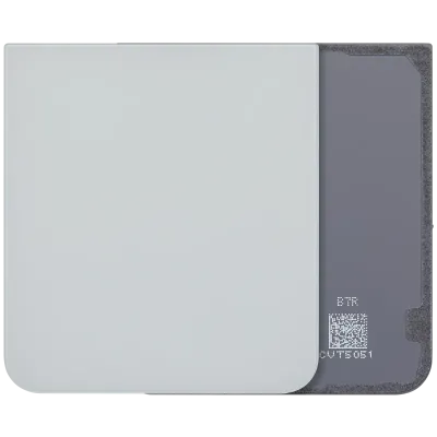 Bottom Back Cover Glass For Samsung Galaxy Z Flip 7 FE 5G (No Logo) (Aftermarket Plus) (White)