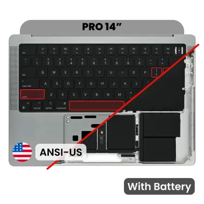 Топкейс з акумулятором і клавіатурою (ISO German) для MacBook Pro 14" A2442 (2021) / A2779 (2023) (Space Gray)