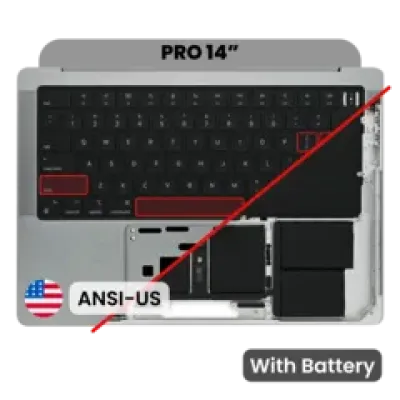 Топкейс з акумулятором і клавіатурою (ISO German) для MacBook Pro 14" A2442 (2021) / A2779 (2023) (Space Gray)