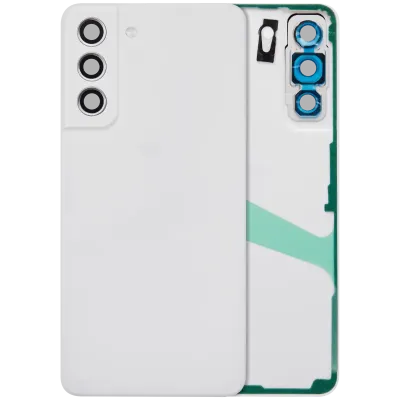 Задня кришка зі склом камери для Samsung Galaxy S21 FE 5G (No Logo) (Aftermarket Plus) (білий)