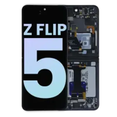 Дисплейний модуль (OLED) внутрішній з рамкою для Samsung Galaxy Z Flip 5 5G (US & International) (Service Pack) (сірий)
