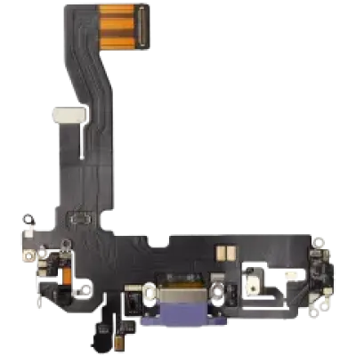 Шлейф зарядки для iPhone 12 (Aftermarket Plus) (фіолетовий)