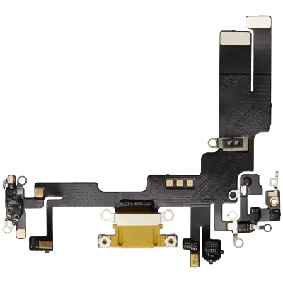 Charging Port Flex Cable For iPhone 14 (Aftermarket Plus) (Yellow)