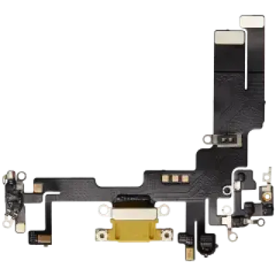 Шлейф зарядки для iPhone 14 (Aftermarket Plus) (жовтий)