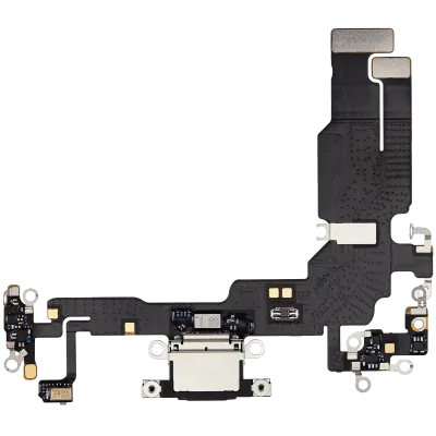 Шлейф зарядки для iPhone 15 (Used OEM Pull) (чорний)