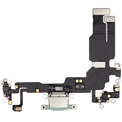 Charging Port Flex Cable For iPhone 15 (Used OEM Pull) (Green)
