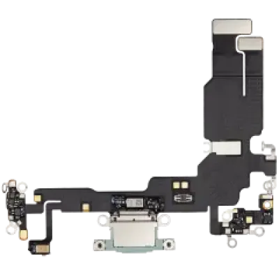 Шлейф зарядки для iPhone 15 (Used OEM Pull) (зелений)