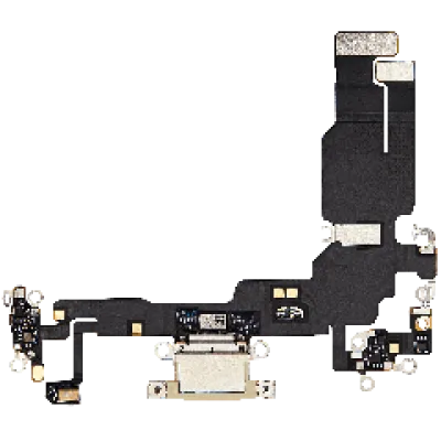 Шлейф зарядки для iPhone 15 (Used OEM Pull) (жовтий)