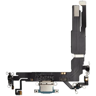 Charging Port Flex Cable For iPhone 16 (Aftermarket Plus) (Teal)