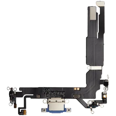 Charging Port Flex Cable For iPhone 16 (Aftermarket Plus) (Ultramarine)