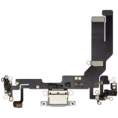 Charging Port Flex Cable For iPhone 16e / 17e (Aftermarket Plus) (White)