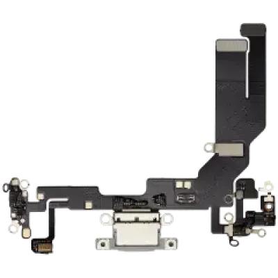 Шлейф зарядки для iPhone 16e / 17e (Aftermarket Plus) (білий)
