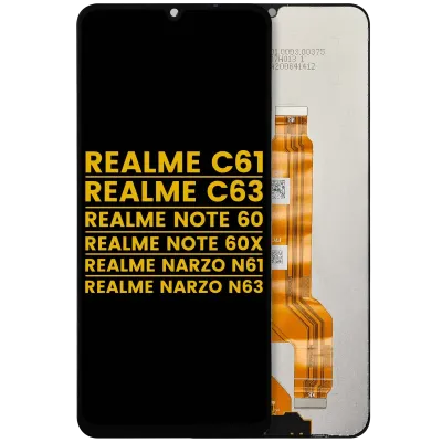Дисплейний модуль (LCD) без рамки для Realme C61 / Realme C63 / Realme Note 60 / Realme Note 60x / Realme Narzo N61 / Realme Narzo N63 (Refurbished) (Усі кольори)