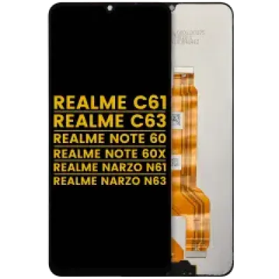 Дисплейний модуль (LCD) без рамки для Realme C61 / Realme C63 / Realme Note 60 / Realme Note 60x / Realme Narzo N61 / Realme Narzo N63 (Refurbished) (Усі кольори)