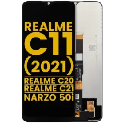 Дисплейний модуль (LCD) без рамки для Realme C11 (2021) / C20 / C21 / Narzo 50i (Refurbished) (Усі кольори)