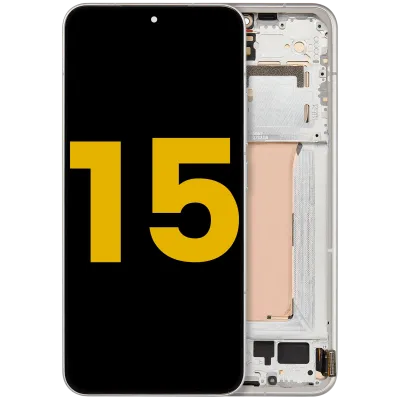 OLED Assembly With Frame For Xiaomi 15 (Refurbished) (White)
