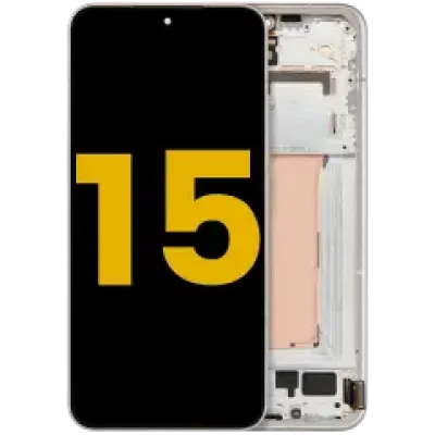 Дисплейний модуль (OLED) для Xiaomi 15 з рамкою (Refurbished) (білий)