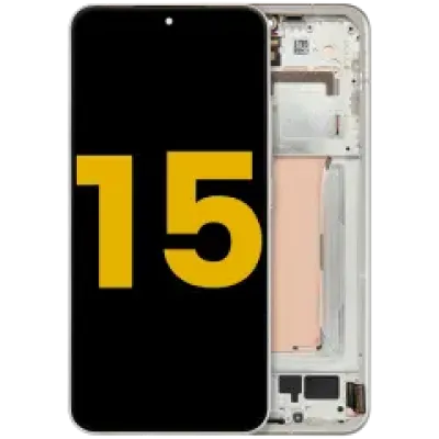 Дисплейний модуль (OLED) для Xiaomi 15 з рамкою (Refurbished) (зелений)