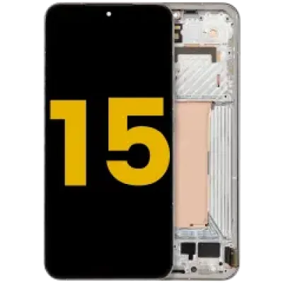 Дисплейний модуль (OLED) для Xiaomi 15 з рамкою (Refurbished) (Liquid Silver)