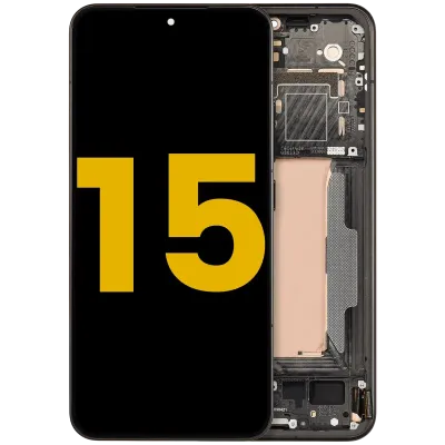 OLED Assembly With Frame For Xiaomi 15 (Refurbished) (Black)