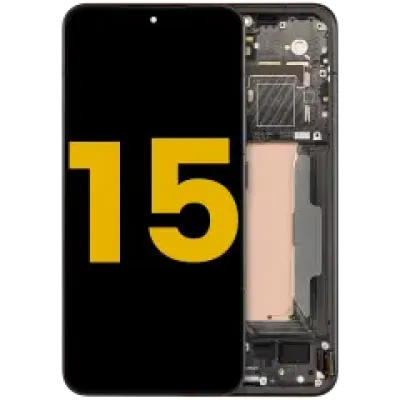 Дисплейний модуль (OLED) для Xiaomi 15 з рамкою (Refurbished) (чорний)