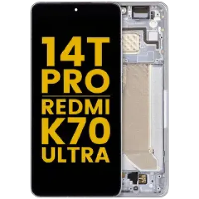 Дисплейний модуль (OLED) для Xiaomi 14T Pro / Redmi K70 Ultra з рамкою (Refurbished) (Titan Blue)