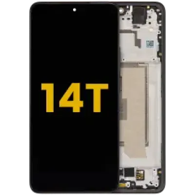 Дисплейний модуль (OLED) для Xiaomi 14T з рамкою (Refurbished) (Titan Black)