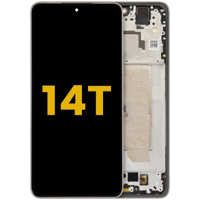 Дисплейний модуль (OLED) для Xiaomi 14T з рамкою (Refurbished) (Titan Gray)