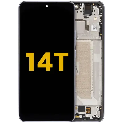 Дисплейний модуль (OLED) для Xiaomi 14T з рамкою (Refurbished) (Titan Blue)