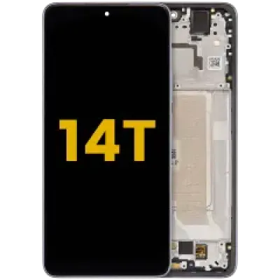 Дисплейний модуль (OLED) для Xiaomi 14T з рамкою (Refurbished) (Titan Blue)