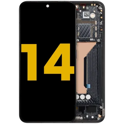 OLED Assembly With Frame For Xiaomi 14 (Refurbished) (Black)
