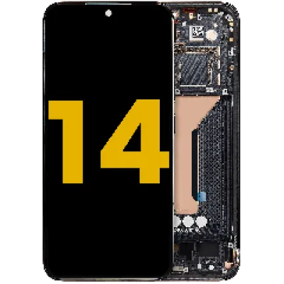 Дисплейний модуль (OLED) для Xiaomi 14 з рамкою (Refurbished) (чорний)