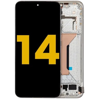 OLED Assembly With Frame For Xiaomi 14 (Refurbished) (White)